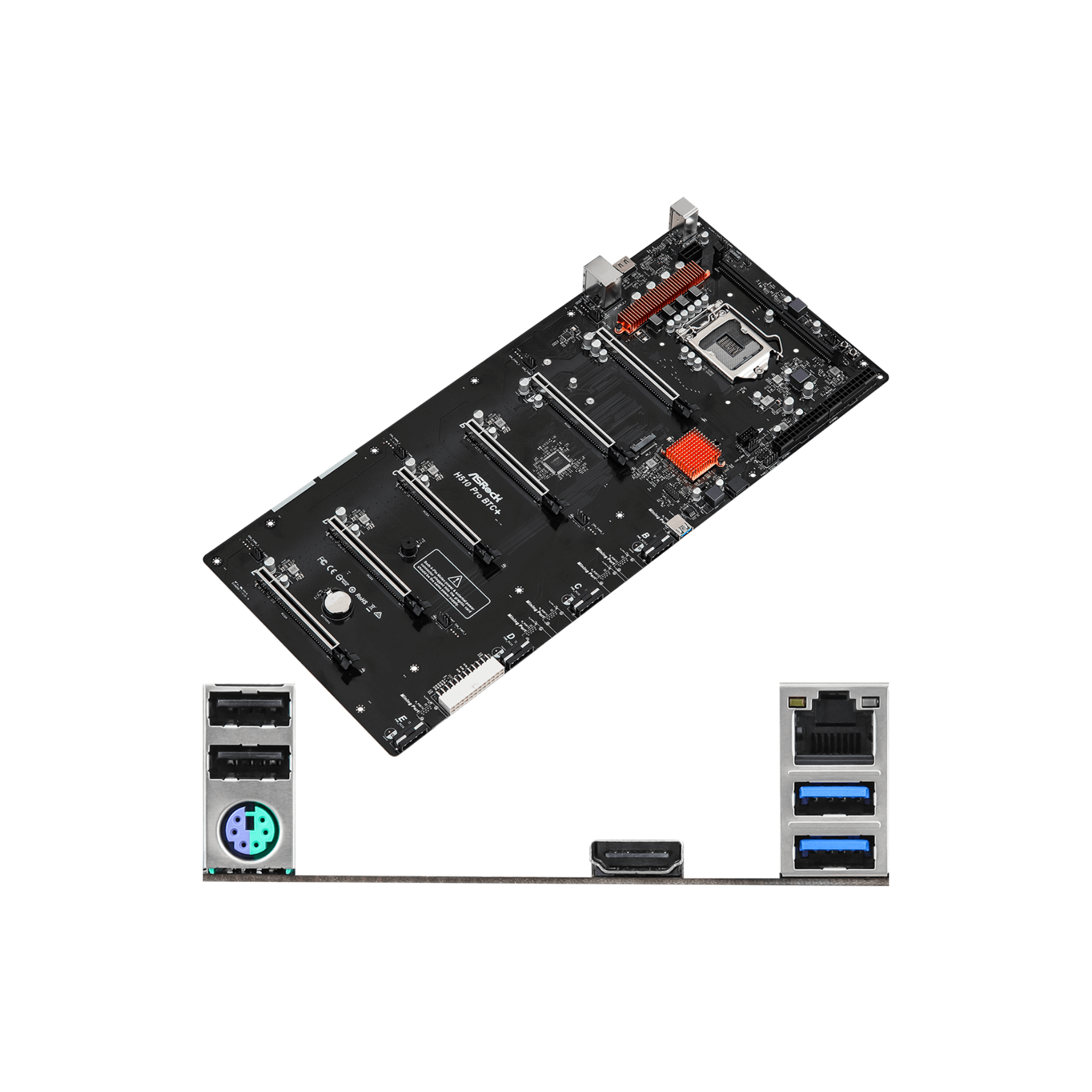 Asrock H510 Pro BTC+ LGA1200 ATX Motherboard Asrock H510 Pro BTC+ LGA1200 ATX Motherboard